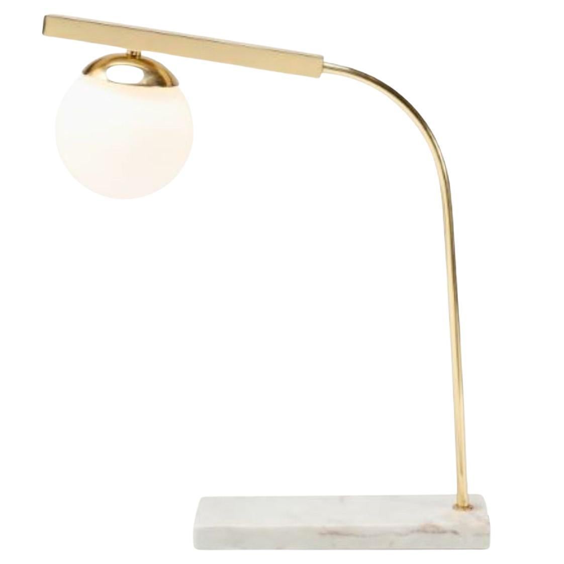 Brass Globe Table Lamp by Dooq For Sale