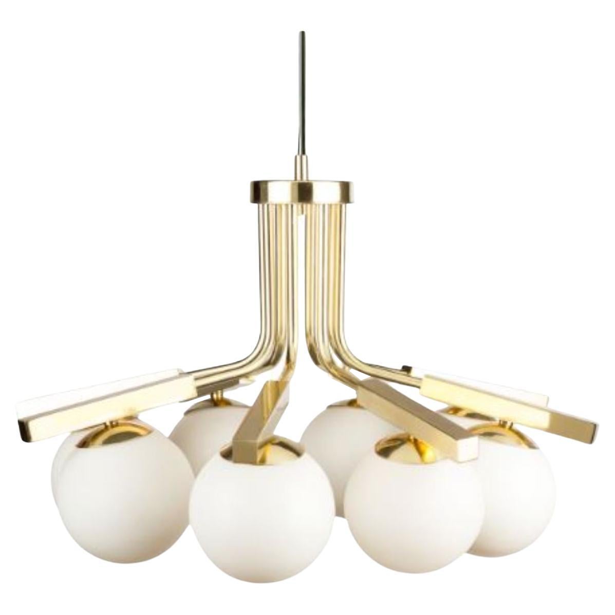 Brass Globe I Suspension Lamp by Dooq For Sale