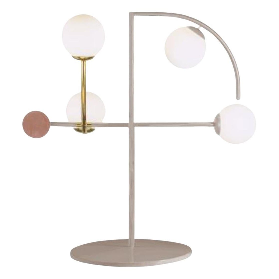 Taupe Helio Table Lamp by Dooq For Sale