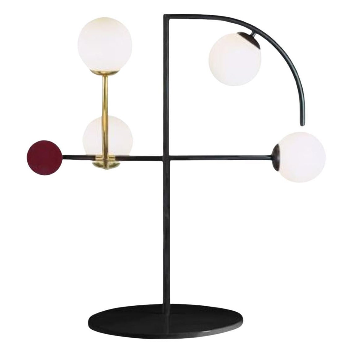 Black Helio Table Lamp by Dooq For Sale