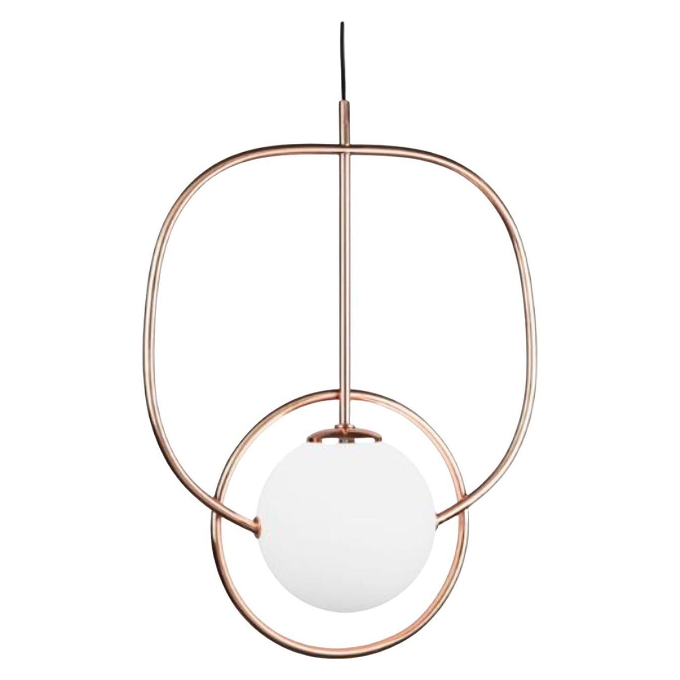 Copper Loop Suspension Lamp by Dooq For Sale