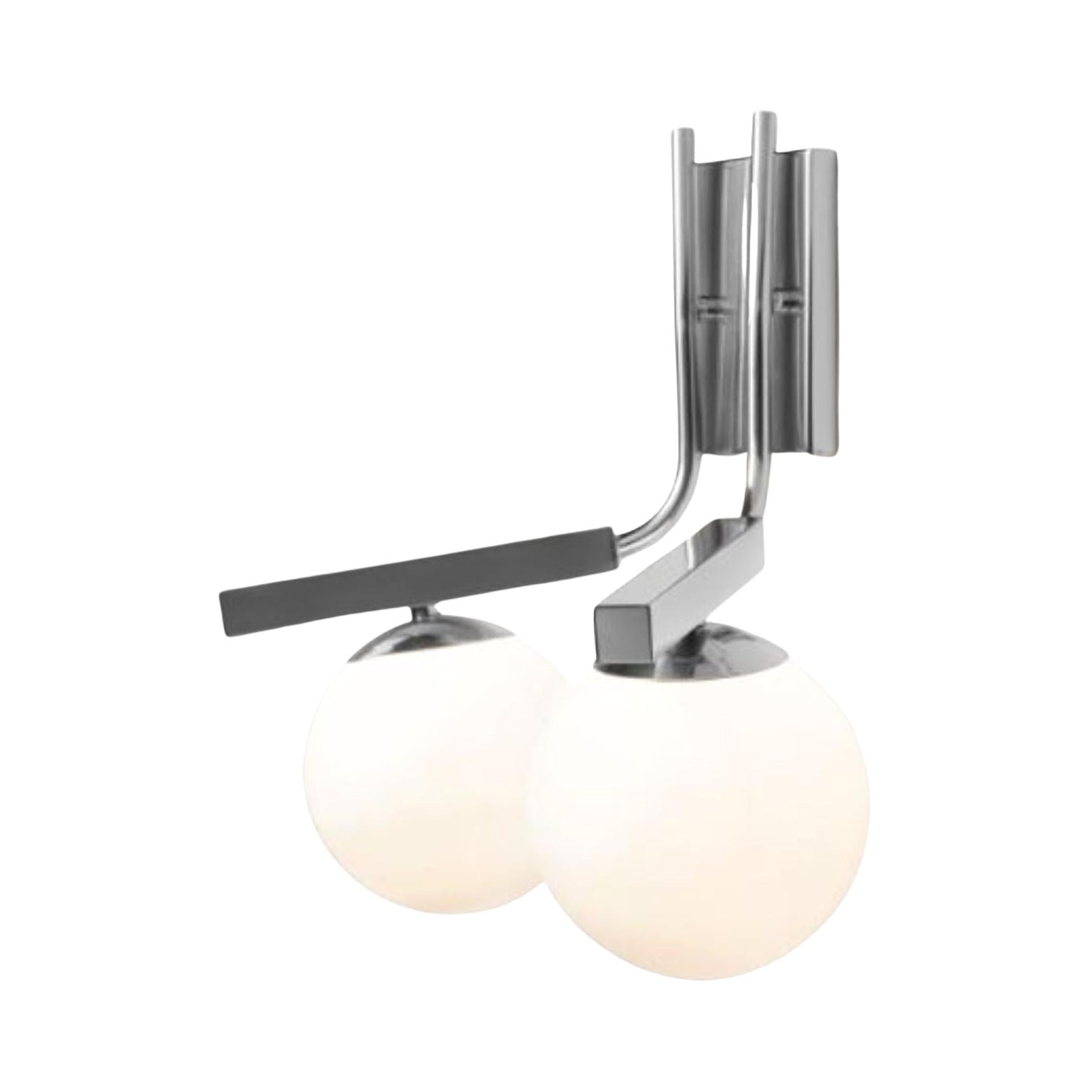 Nickel Globe Wall I Lamp by Dooq For Sale