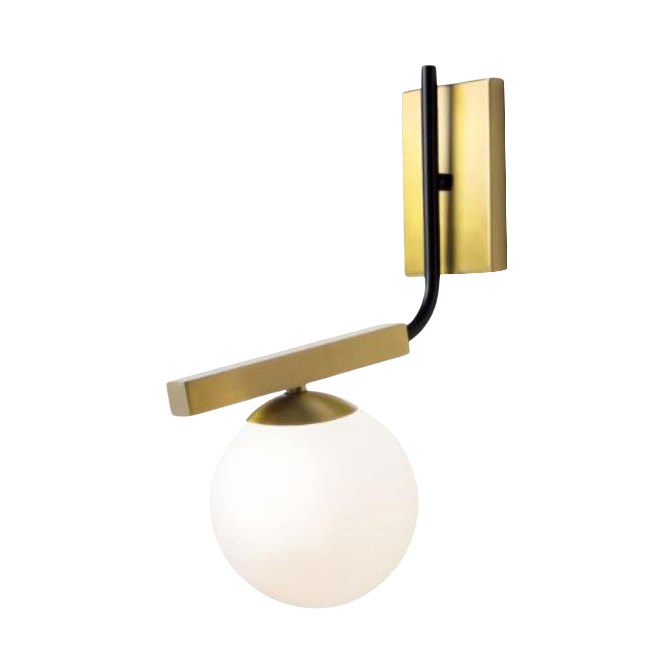 Lampe murale Globe en laiton par Dooq