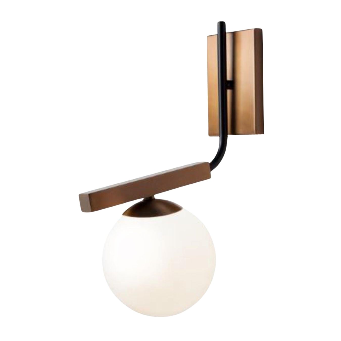 Lampe murale Globe en bronze de Dooq