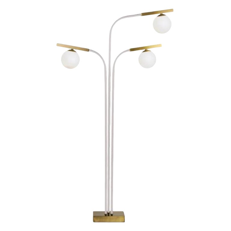 Brass Globe Floor Lamp by Dooq For Sale at 1stDibs