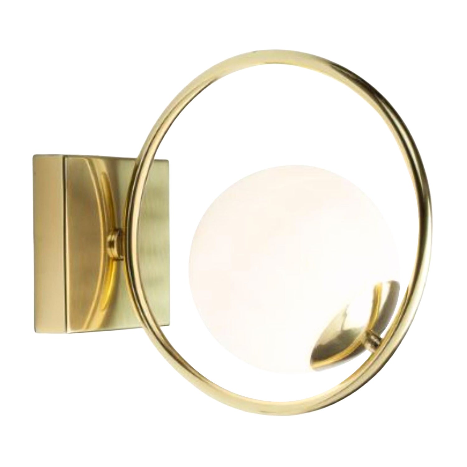 Brass Loop Wall Lamp by Dooq For Sale
