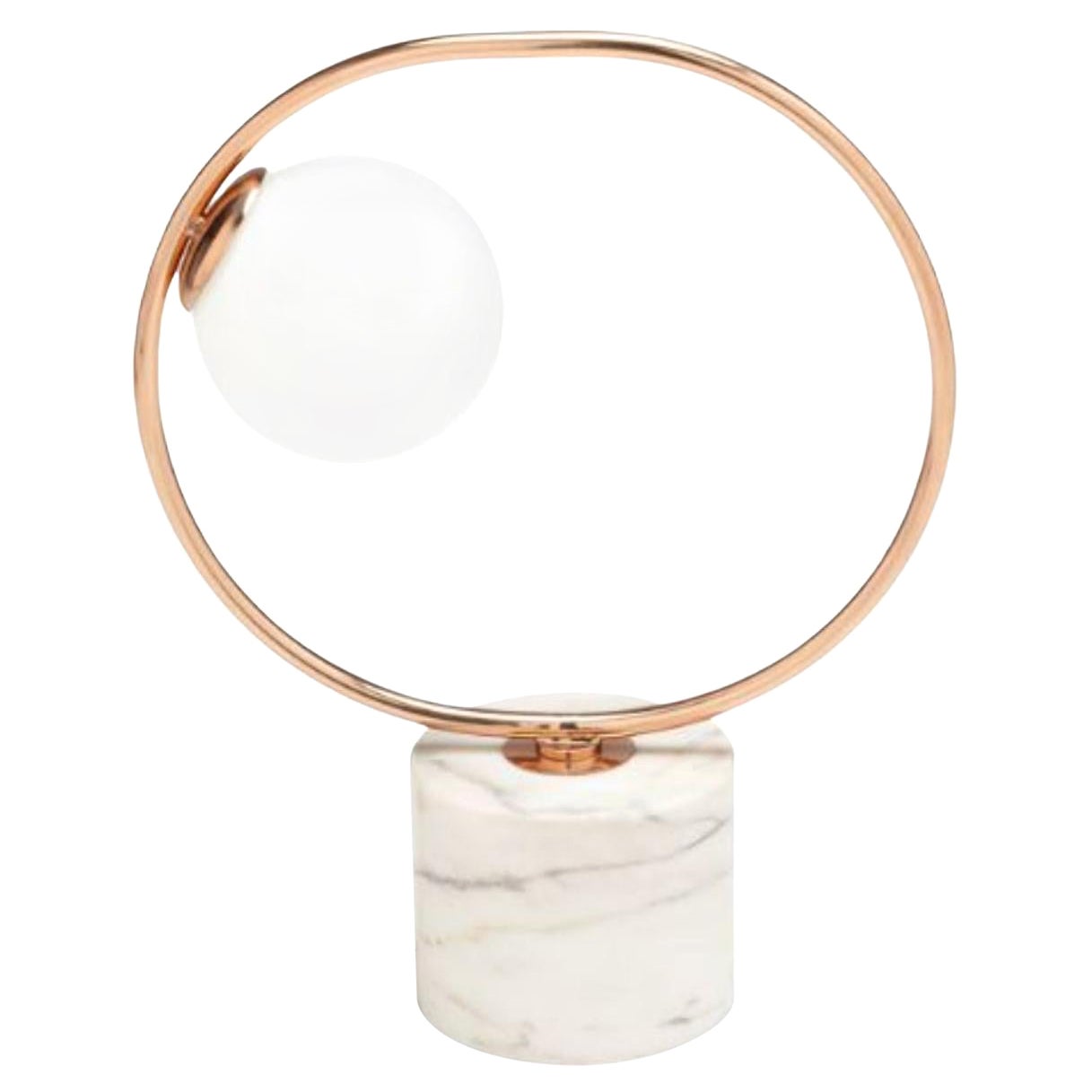 Copper Loop Table Lamp with Marble Base by Dooq