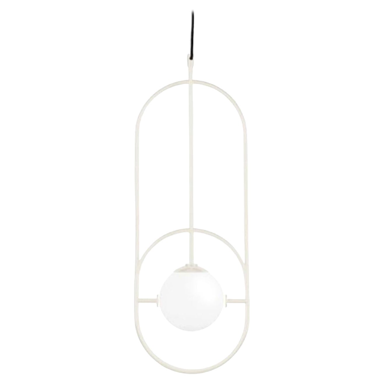 Ivory Loop I Suspension Lamp by Dooq For Sale