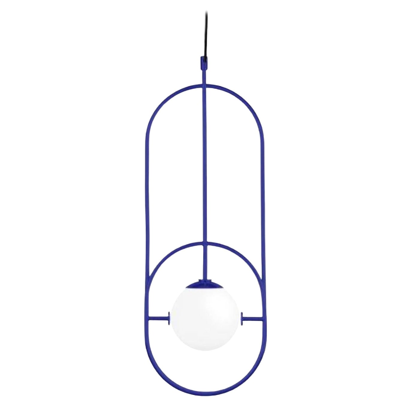 Cobalt Loop I Suspension Lamp by Dooq For Sale