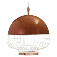 Copper Magnolia I Suspension Lamp with Copper Ring by Dooq