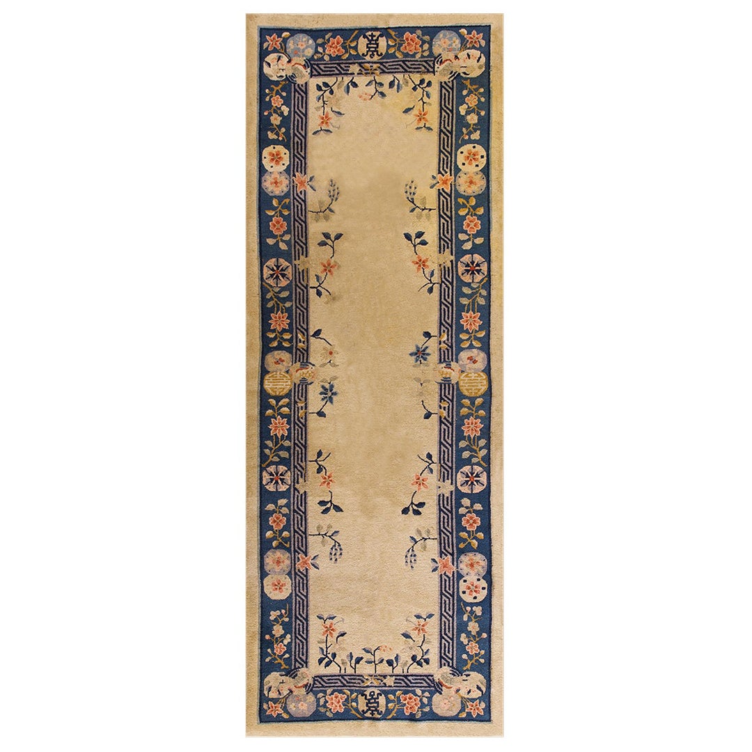 Atique Chinese Rug 4' 2'' x12' 0''  For Sale