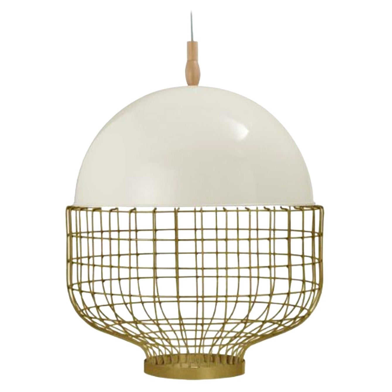 Ivory Magnolia Suspension Lamp by Dooq For Sale