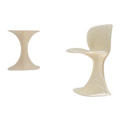 8810 Flower Chair and Table Leg by Pierre Paulin for Boro Belgium, 1973