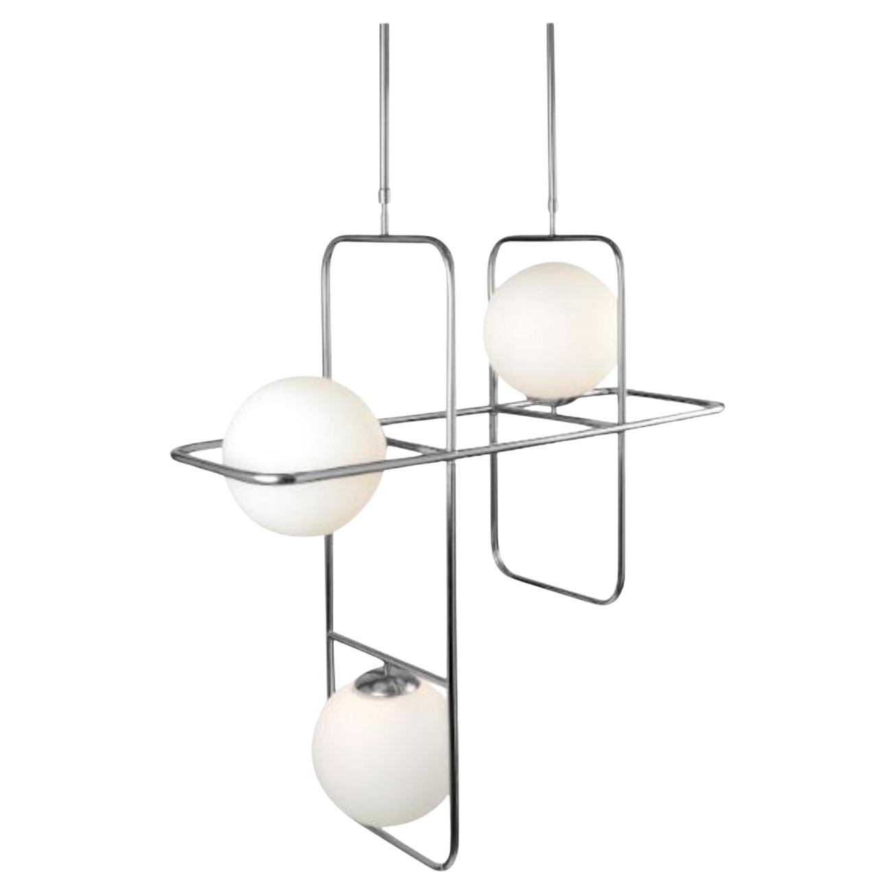 Nickel Link I Suspension Lamp by Dooq For Sale