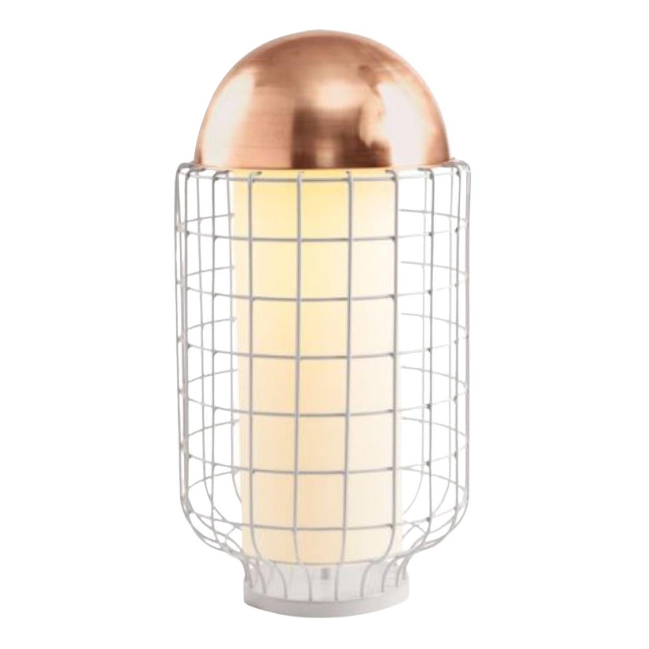 Copper and Ivory Magnolia Table Lamp by Dooq For Sale
