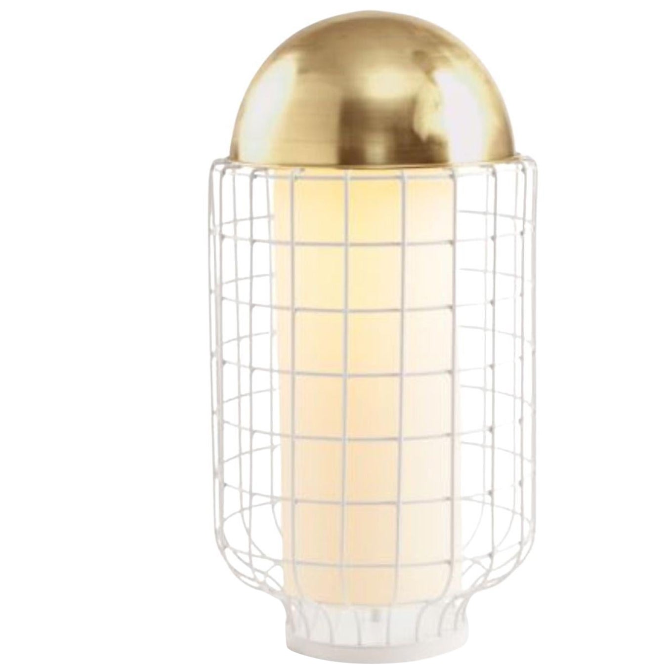 Brass and Ivory Magnolia Table Lamp by Dooq