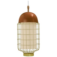 Lampe à suspension en cuivre Magnolia II de Dooq