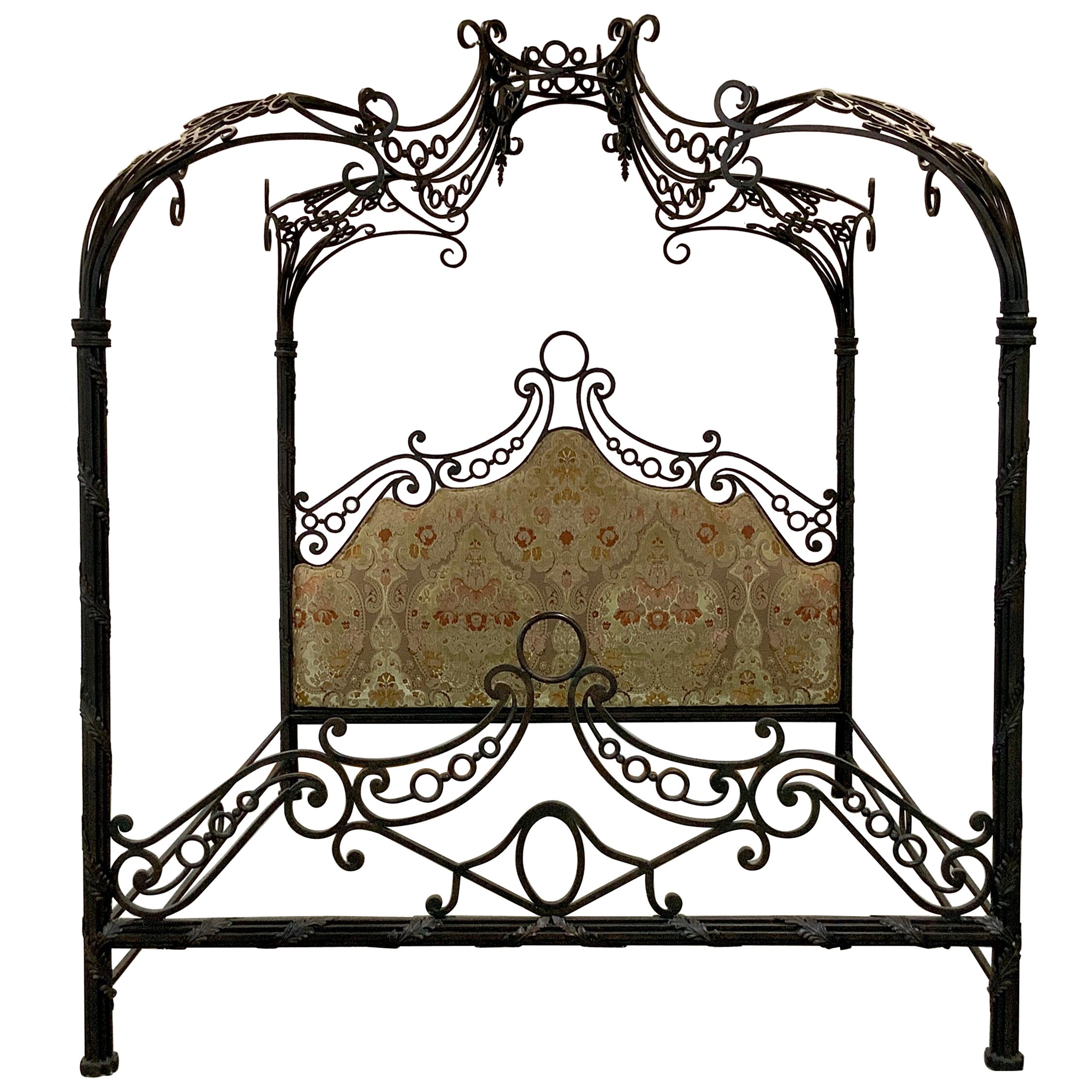 Incredible Phyllis Morris Custom Wrought Iron Canopy Bed XL King For Sale