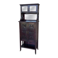Late 19th French Art Nouveau Walnut Cabinet