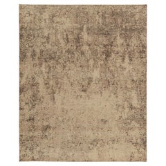 Rug & Kilim’s Abstract Rug in Beige-Brown Distressed Style