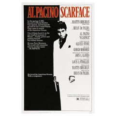 'Scarface' Original Retro US One Sheet Movie Poster, 1983