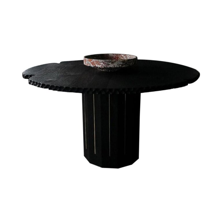 Set of Unique Root Table and Belgian Royal Red Marble Dish by Jeremy ...