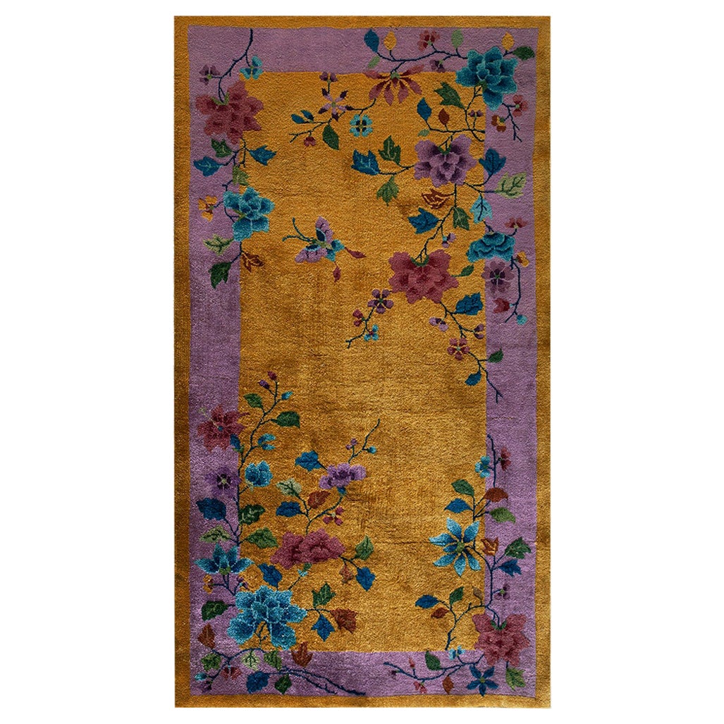 1920s Chinese Art Deco Carpet ( 3'1" x 5'10" - 94 x 178 ) For Sale