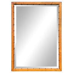 Early 20th Century French Faux Bamboo Framed Mirror