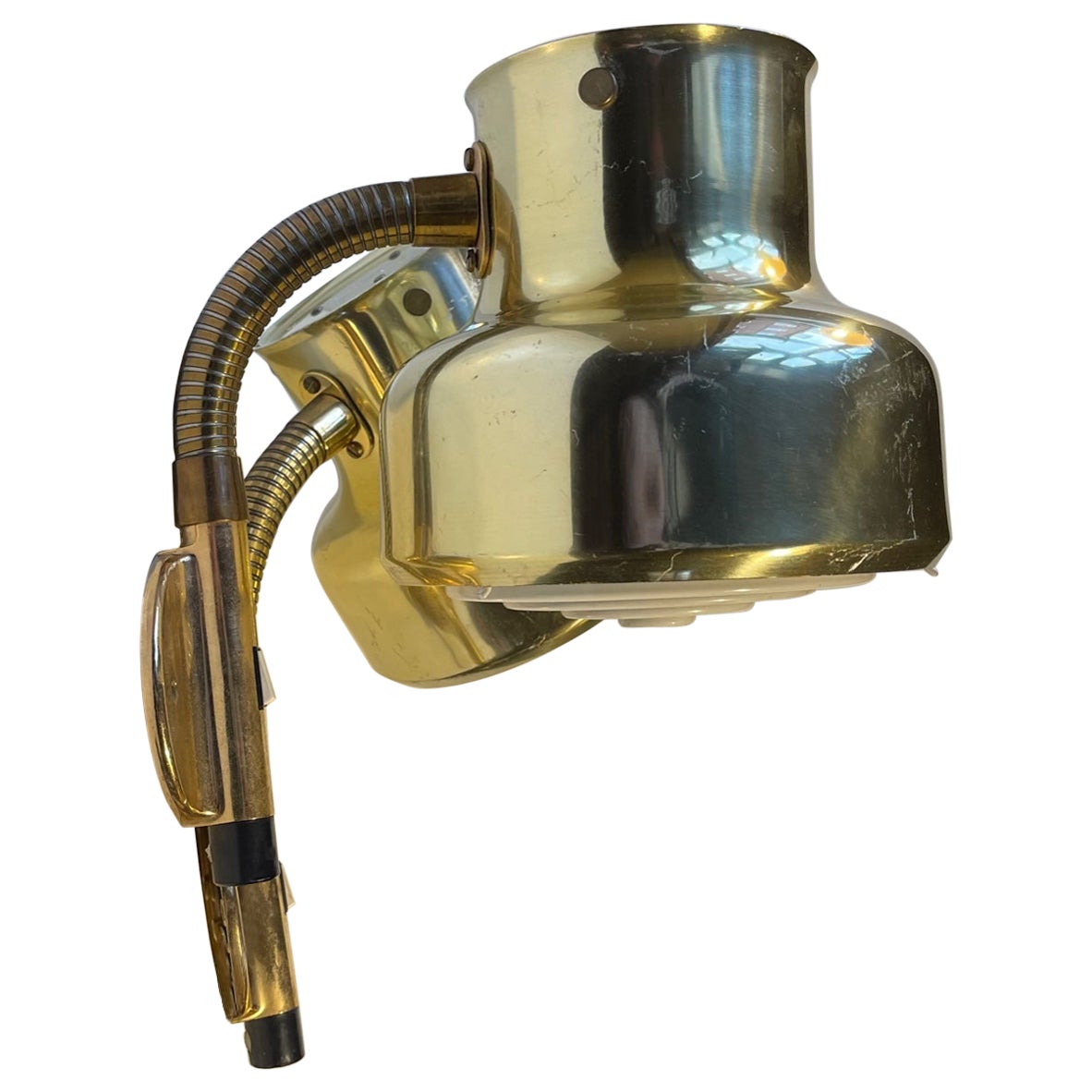 Vintage Swedish Bumling Wall Sconces in Brass by Anders Pehrson For Sale