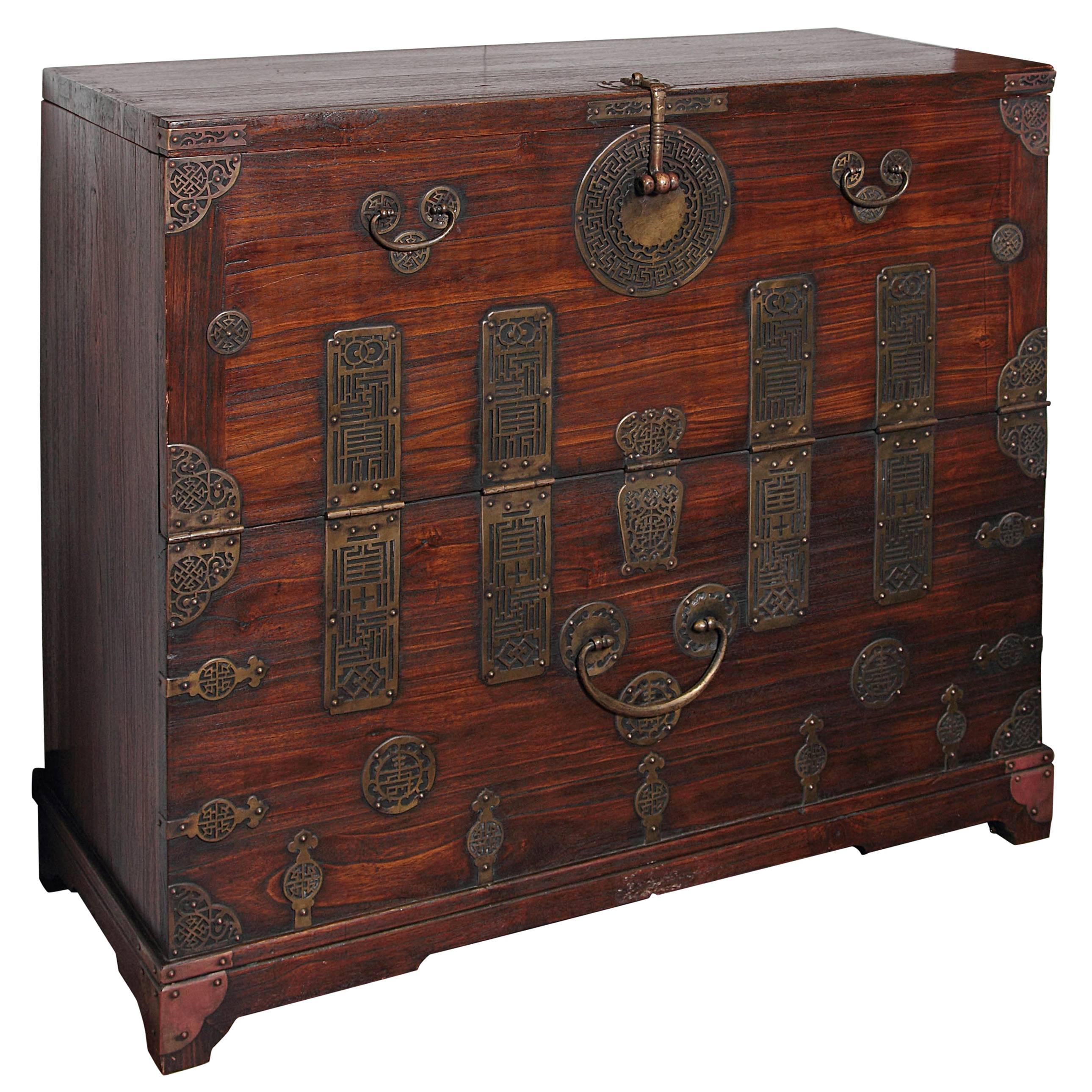 Early 20th Century Korean Chest, Retro-Fitted for Television For Sale