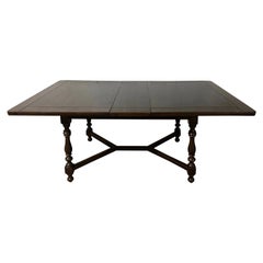 Antique Louis XIII Style Extending Dining Table with Turned Legs
