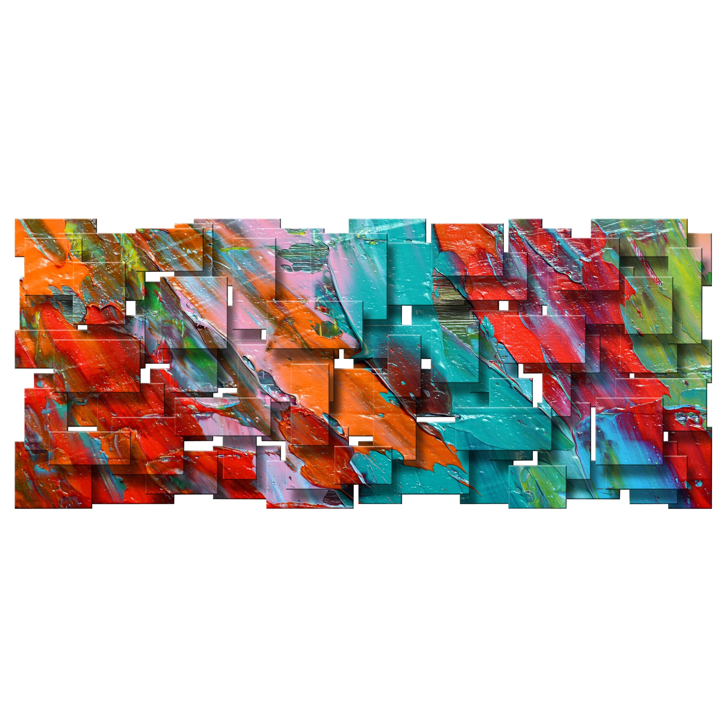 "Palette 1" Original Aluminum and Steel Wall Sculpture For Sale