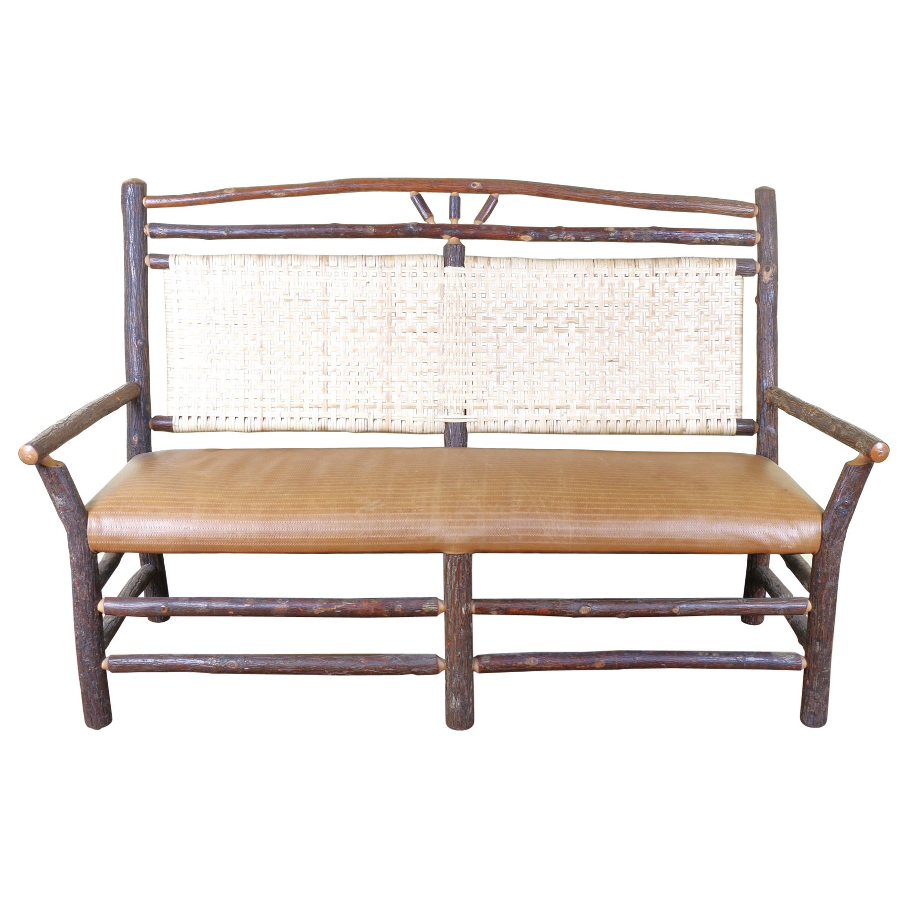 Hickory Cabin Style Bench For Sale