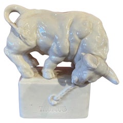 Vintage 1950s, Italian Taurus Zodiac Figure by Cacciapuoti