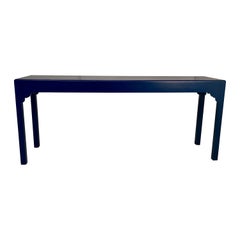 Classical Console Table in Blue Lacquer