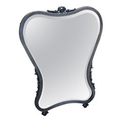 Italy 1950 Silver Mirror for Women's Dressing Table for Make-Up and Earrings