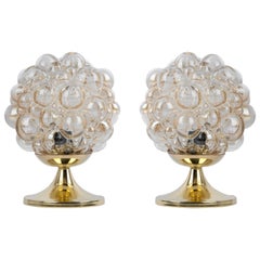 1 of 6 Amber Bubble Glass Table lamps, Germany