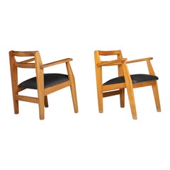 Mid-Century Modern Easy Chairs Attributed to René Gabriel, France, 1940s