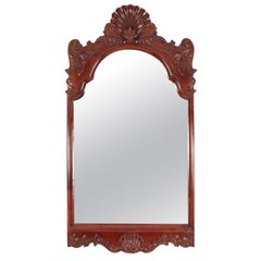 Used Carved Mahogany Mirror Mid 20th C