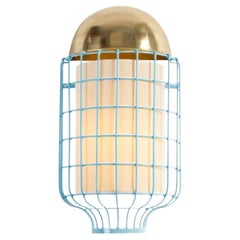 Lampe murale Magnolia en laiton et jade par Dooq