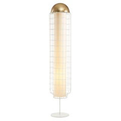 Brass and Ivory Magnolia Floor Lamp by Dooq