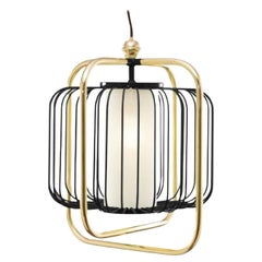 Brass and Black Jules III Suspension Lamp by Dooq