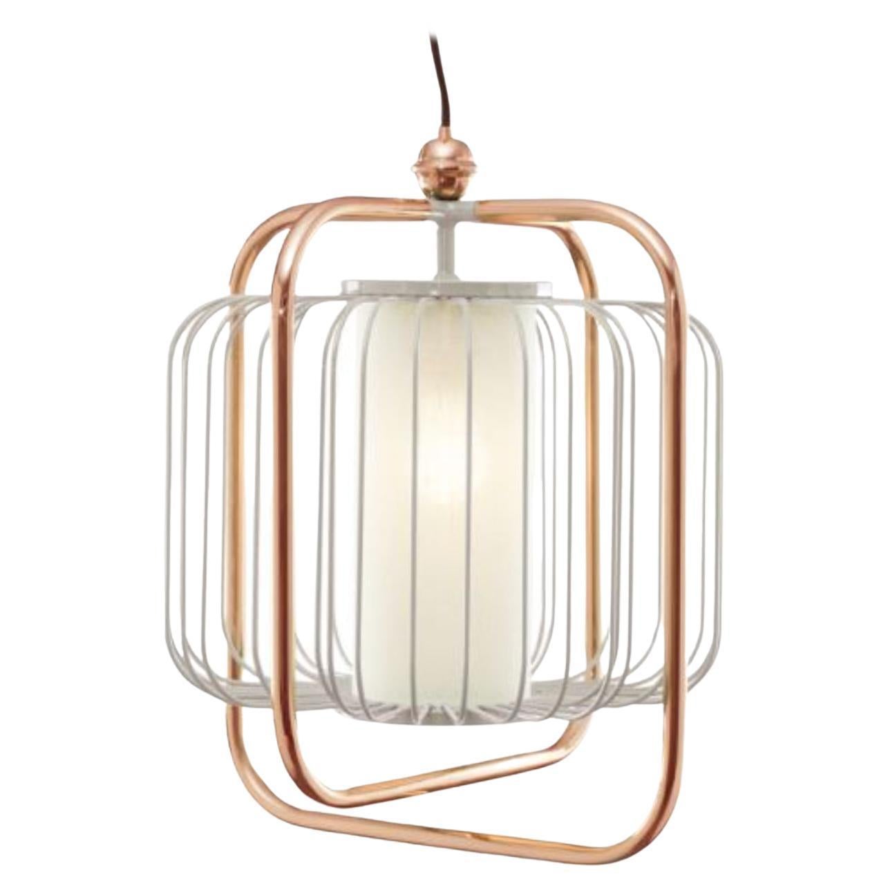Copper and Taupe Jules III Suspension Lamp by Dooq For Sale