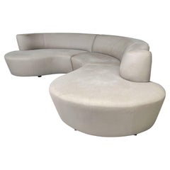 Vladimir Kagan Serpentine 3 Piece Sectional Sofa