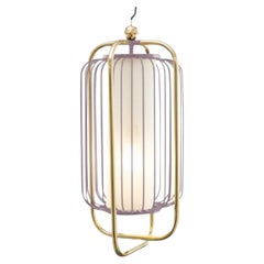 Brass and Lilac Jules II Suspension Lamp by Dooq