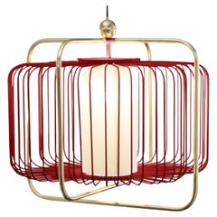 Brass and Lipstick Jules I Suspension Lamp by Dooq