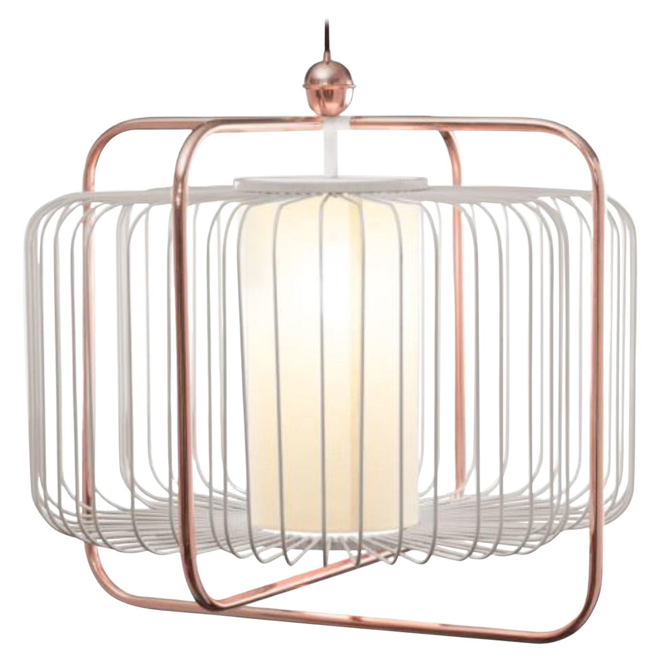 Copper and Taupe Jules I Suspension Lamp by Dooq For Sale