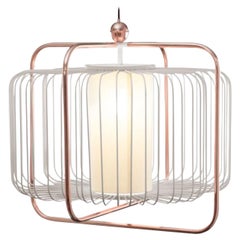 Copper and Taupe Jules I Suspension Lamp by Dooq