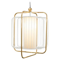 Brass and Ivory Jules Suspension Lamp by Dooq