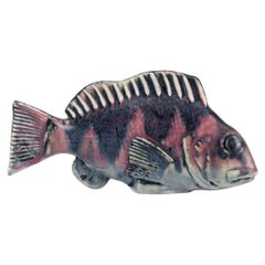 Sven Wejsfelt, for Gustavsberg, Unique "Stim" Fish in Glazed Ceramics